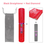 DiamondGlow™ 2-in-1 Wireless Hair Straightener & Curler Brush – USB Rechargeable Travel Styler